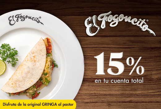 15% de descuento en tu consumo
