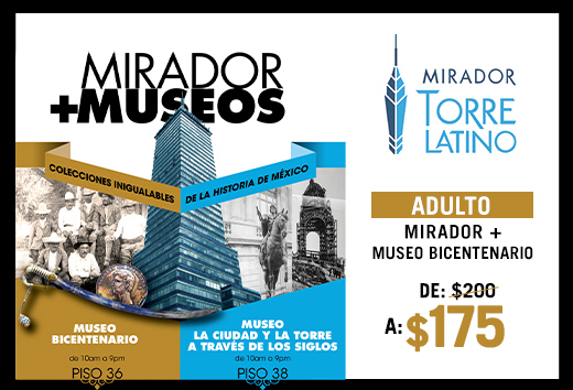 Mirador Torre Latino + Museo Bicentenario adulto $175