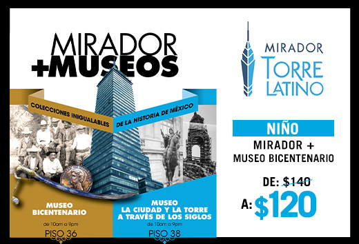Mirador Torre Latino + Museo Bicentenario niÃ±o $120