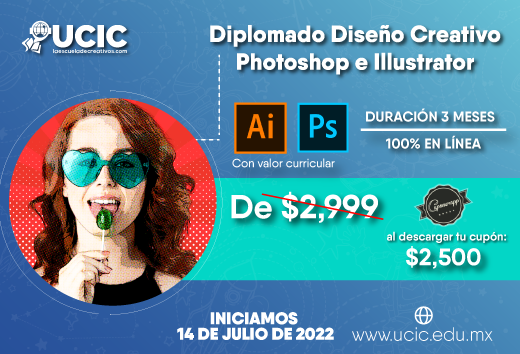 Diplomado en Photoshop e Illustrator $2,500