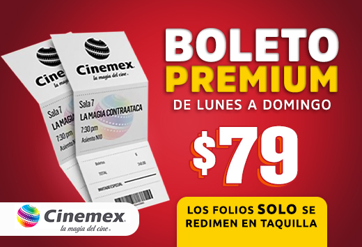 Boleto premium de lunes a domingo por $79