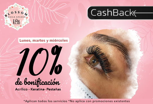 10% de bonificaciÃ³n en acrÃ­lico, keratina y pestaÃ±as