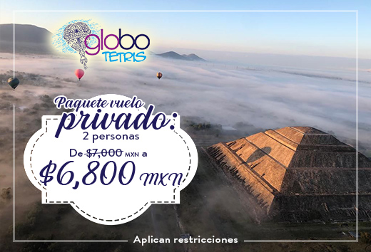 Vuelo privado 2 personas de $7,000 a $6,800 