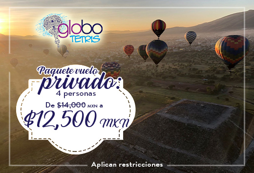 Vuelo privado 4 personas de $14,000 a $12,500 