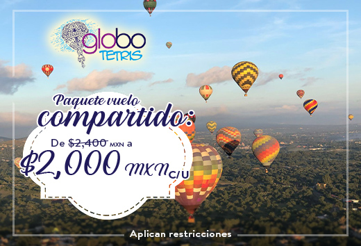 Vuelo compartido de $2,400 a $2,000 por persona