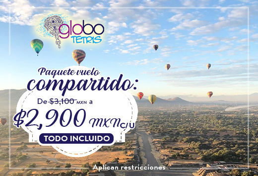 Vuelo compartido Todo incluido de $3,100 a $2,900 por persona
