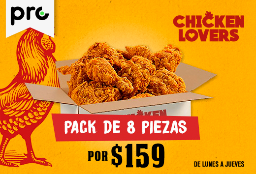 Pack 8 piezas $159.