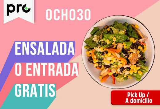 Ensalada o entrada gratis
