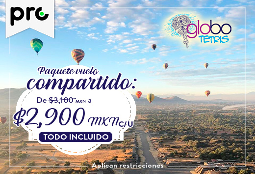 Vuelo compartido Todo incluido de $3,100 a $2,900 por persona