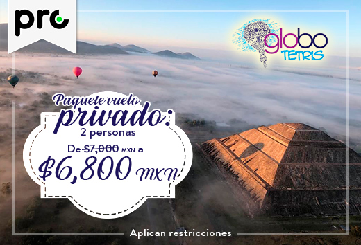 Vuelo privado 2 personas de $7,000 a $6,800 