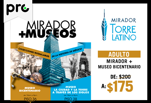 Mirador Torre Latino + Museo Bicentenario adulto $175