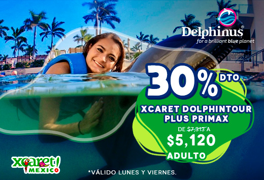 30% OFF en Xcaret Dolphintour Plus Primax Adulto