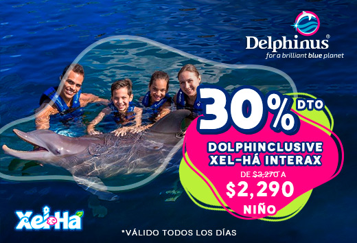 Dolphinclusive Xel-HÃ¡ Interax NiÃ±o con 30% de descuento