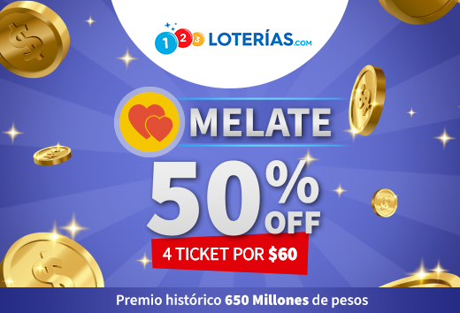 50% de descuento en Melate