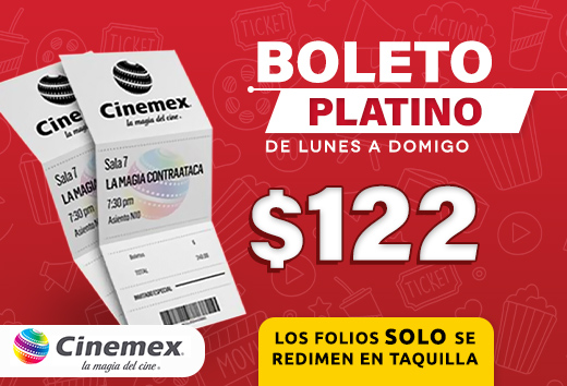 Boleto PLATINO por $122.