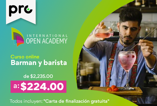 Curso online de Barman y barista por $224