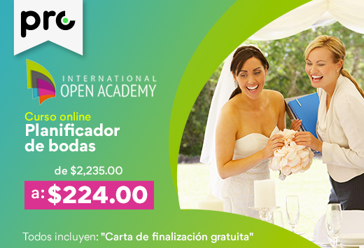 Curso online de Planificador de bodas por $224