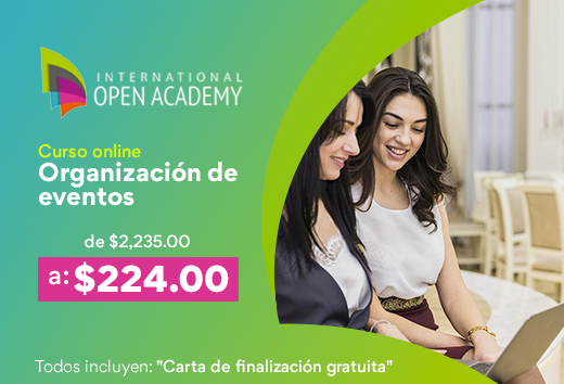 Curso online de OrganizaciÃ³n de eventos por $224