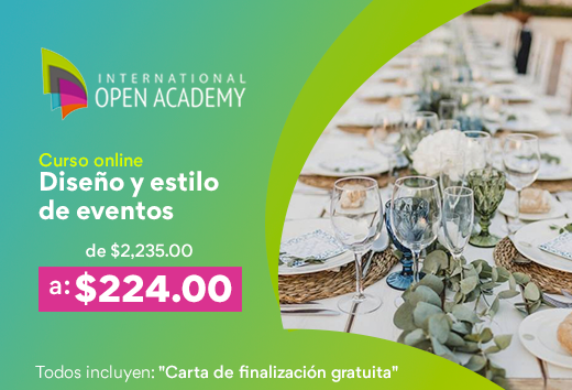 Curso online de DiseÃ±o y estilo de eventos por $224