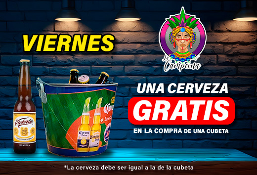 1 cerveza gratis