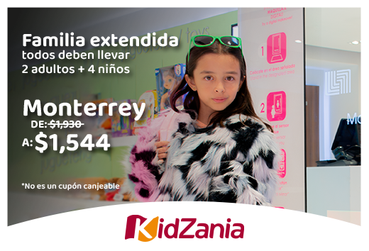 20% entradas para 4 niÃ±os + 2 adultos (Monterrey)
