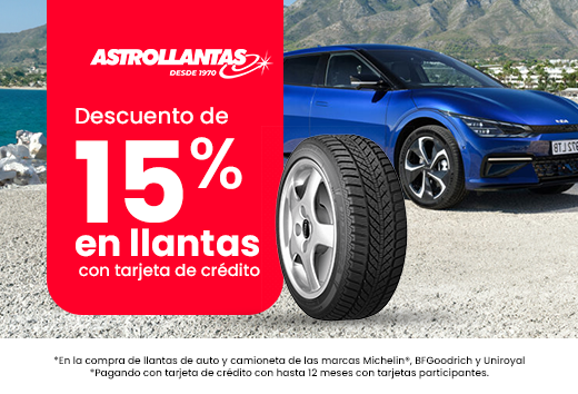 15% de descuento en llantas