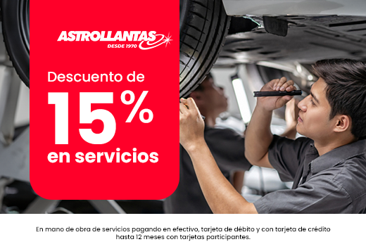 15% de descuento en servicios