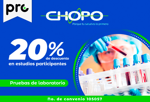 20% de descuento en pruebas de laboratorio