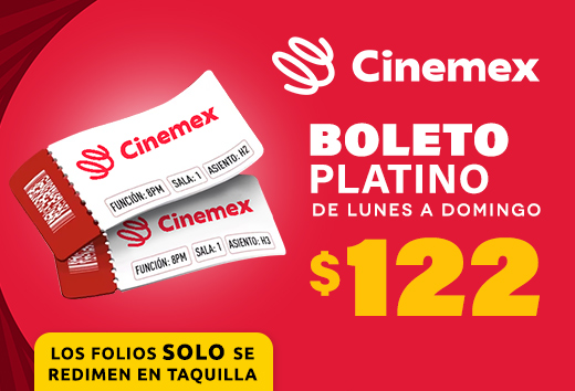 Boleto PLATINO por $122.