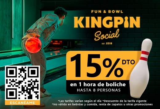 -15%OFF 1 hora de boliche