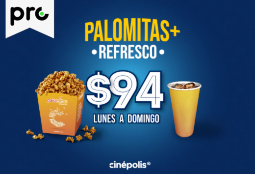 Combo Palomitas por $94