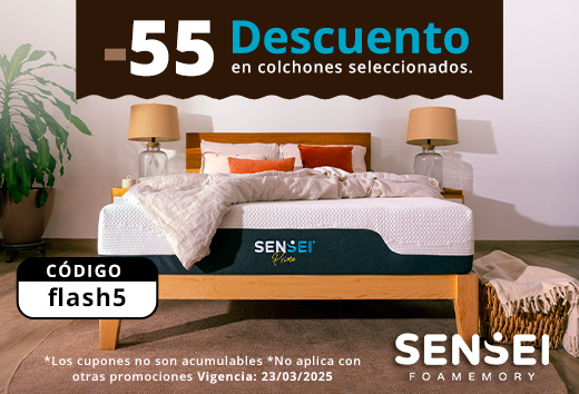 Hasta 55% de descuento en colchones