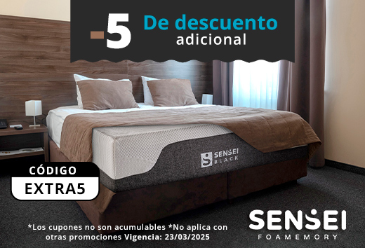 5% de descuento adicional en ColchÃ³n Sensei
