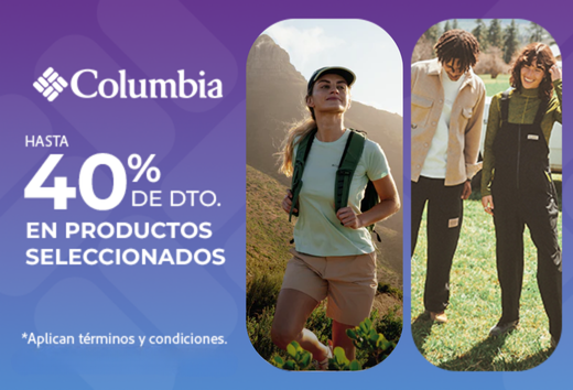 Hasta 40% de dto. en Columbia