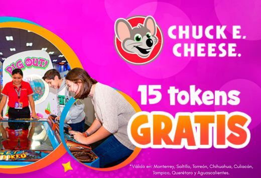 Adquiere 15 tokens GRATIS