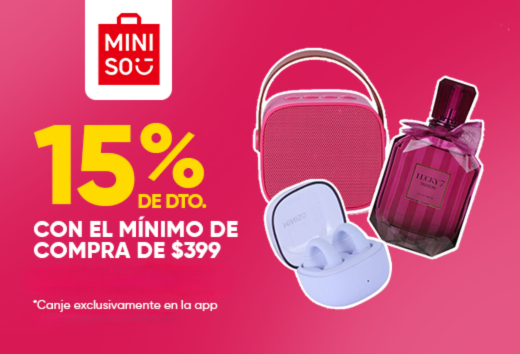 15% OFF en Miniso