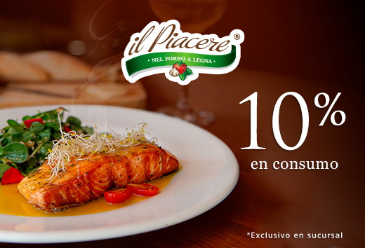 10% de descuento en il Piacere