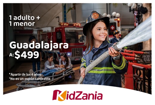 Guadalajara entrada 1 niÃ±o + 1 adulto $499