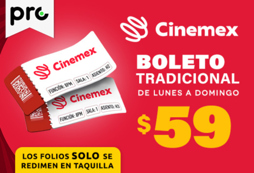 Boleto Tradicional de lunes a domingo $59