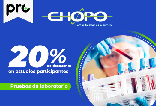 20% de descuento en pruebas de laboratorio