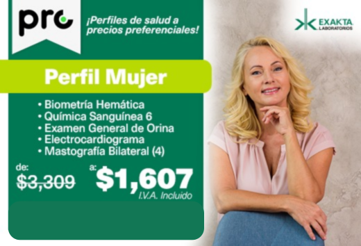 Estudios Perfil Mujer a $1,607