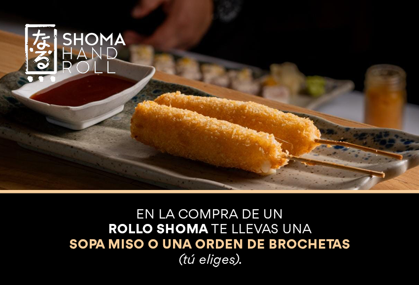 Sopa miso o una orden de brochetas GRATIS