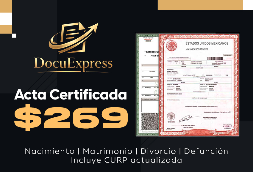 Acta Certificada $269