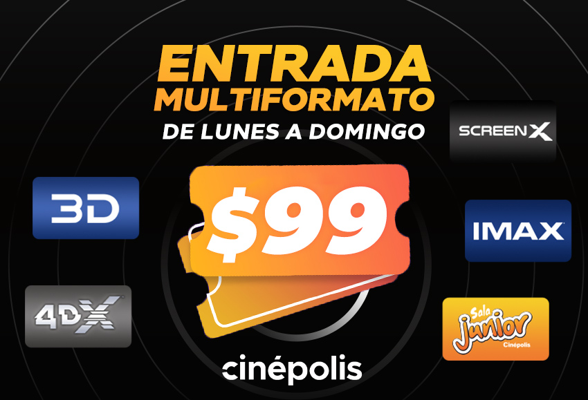 Entrada lunes a domingo por $99