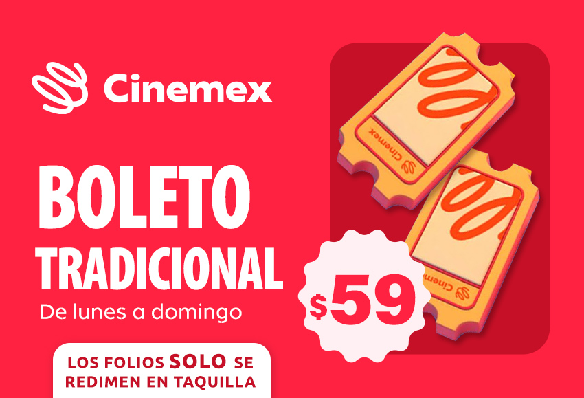 Boleto Tradicional de lunes a domingo $59