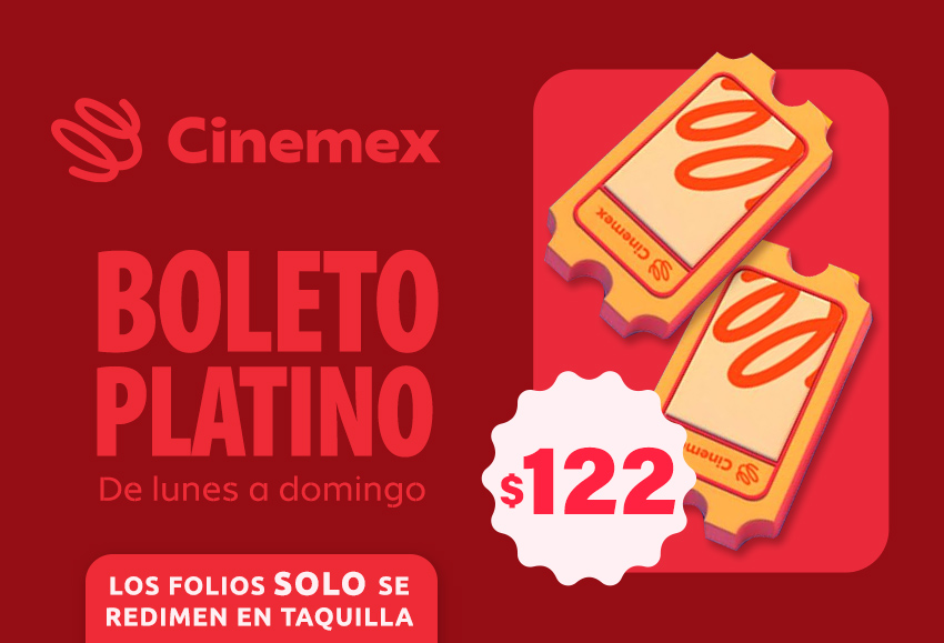 Boleto PLATINO por $122.