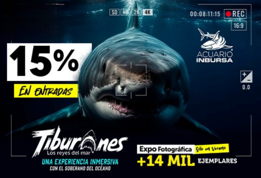 15% OFF en Acuario Inbursa y Acuario Interactivo.
