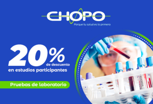 20% de descuento en pruebas de laboratorio