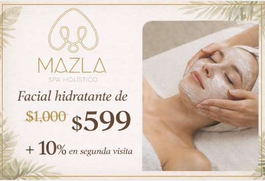 Facial hidratante a $599 + 10% en segunda visita
