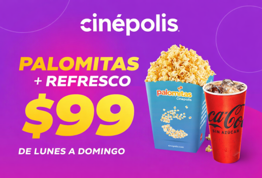 Combo palomitas por $99
